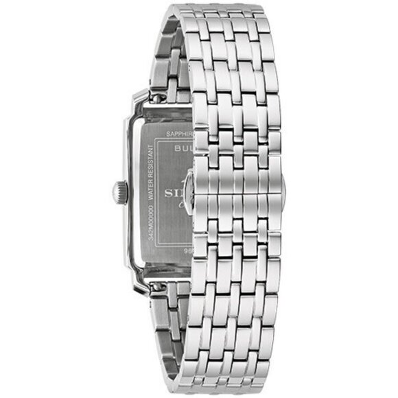 Bulova Men's Frank Sinatra Quartz Silver Date Stainless Steel Watch 30MM 96B399 - Picture 3 of 4